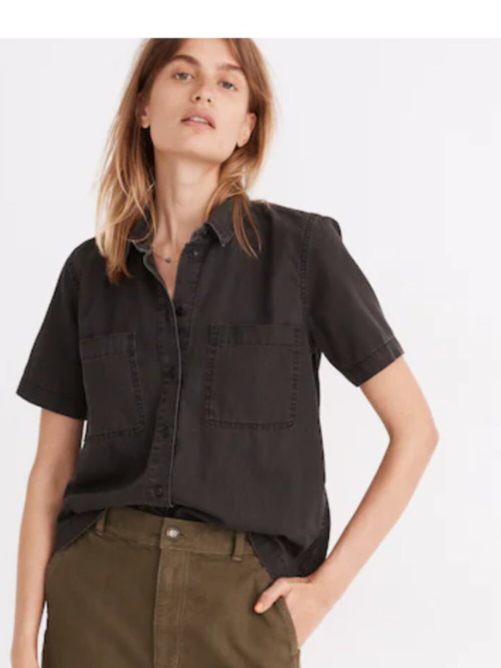Madewell Denim Short-Sleeve Button-Up Shirt